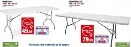 Hubo Garden Plus vouwtafel 180x70x74 cm wit aanbieding