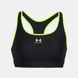 Decathlon Under Armour Sportbeha Zonder Vulling Zwart & Fluo Geel aanbieding