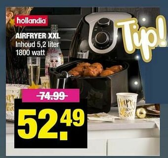Big Bazar Hollandia airfryer xxl aanbieding