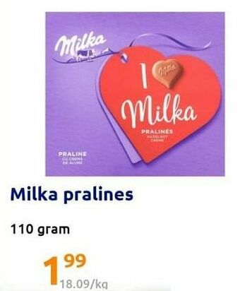 Action Milka pralines aanbieding