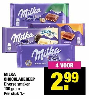 Big Bazar Milka chocoladereep aanbieding