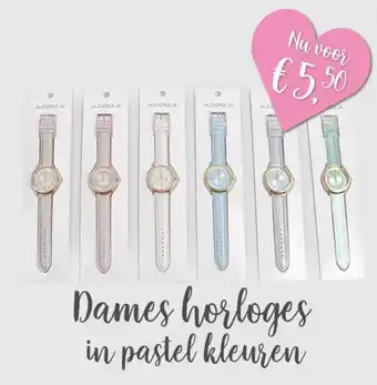 Dames horloges in pastel kleuren