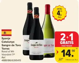 Carrefour Market Spanje Catalunya Sangre de Toro Torres aanbieding