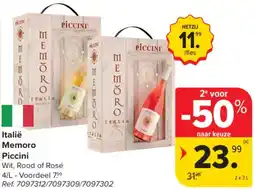 Carrefour Market Italië Memoro Piccini aanbieding