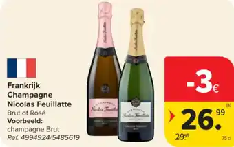Carrefour Market Frankrijk Champagne Nicolas Feuillatte aanbieding