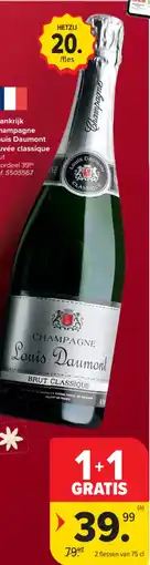 Carrefour Market Frankrijk Champagne Louis Daumont Cuvée classique aanbieding