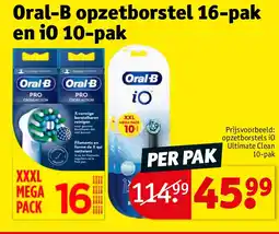 Kruidvat Oral-B opzetborstel 16-pak en iO 10-pak aanbieding