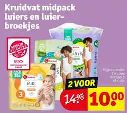 Kruidvat Kruidvat midpack luiers en luierbroekjes aanbieding
