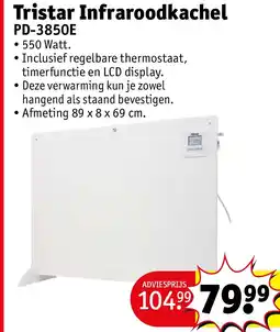 Kruidvat Tristar Infraroodkachel aanbieding