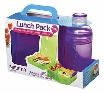 Dreamland Sistema brooddoos en drinkfles 480 ml Lunch Pack paars aanbieding