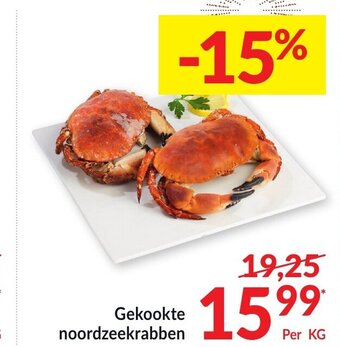 Gekookte noordzeekrabben