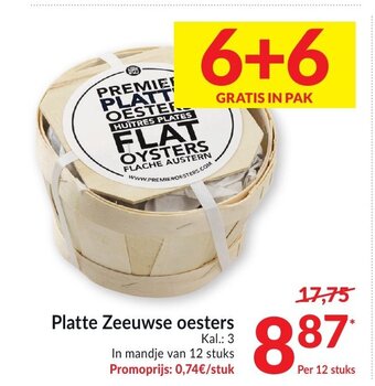 Intermarché Platte Zeeuwse oesters aanbieding