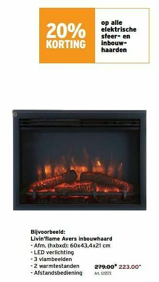 GAMMA Livin’flame avers inbouwhaard aanbieding
