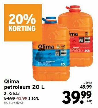 GAMMA Qlima petroleum aanbieding