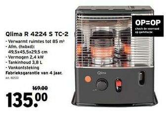 GAMMA Qlima r 4224 s tc-2 aanbieding