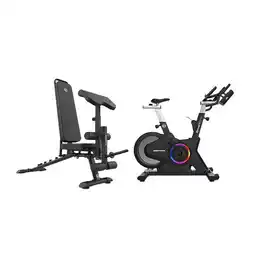 Decathlon Bodytone Connected Pack: Smart Bike SMB1V3 en Verstelbare Halterbank HBC03 aanbieding
