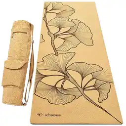Decathlon Kurk en rubber yoga mat 5mm + Kurk yoga tas - 4 ontwerpen aanbieding