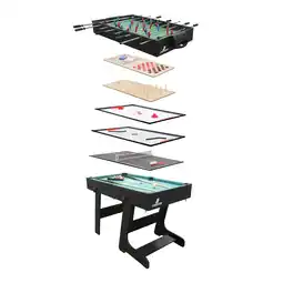 Decathlon Multi Speeltafel Opvouwbare, All-in-One 16-in-1, Zwart aanbieding