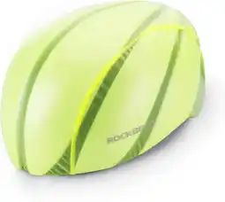 Decathlon ROCKBROS Waterdichte Fietshelmhoes, Regenhoes Zwart Groen voor Dames Heren aanbieding