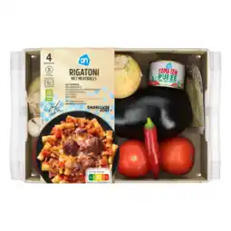 Albert Heijn AH Rigatoni met meatballs verspakket bel aanbieding
