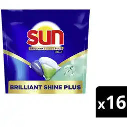Albert Heijn Sun Brilliant shine plus vaatwascapsules aanbieding