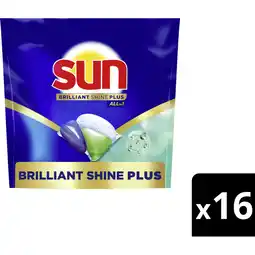 Albert Heijn Sun Brilliant shine plus vaatwascapsules aanbieding