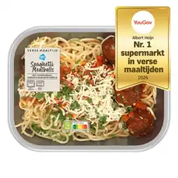 Albert Heijn AH Verse maaltijd spaghetti meatballs aanbieding