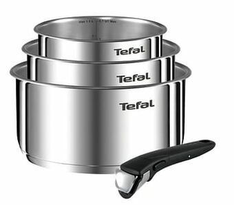 Makro Tefal Pannenset Ingenio Emotion zilver 4 stuks aanbieding