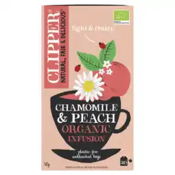 Albert Heijn Clipper Chamomile peach organic infusion aanbieding