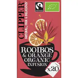 Albert Heijn Clipper Rooibos & orange organic infusion aanbieding