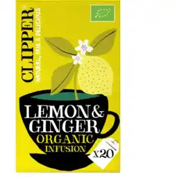 Albert Heijn Clipper Lemon & Ginger organic infusion aanbieding