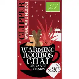 Albert Heijn Clipper Warming rooibos chai organic infusion aanbieding