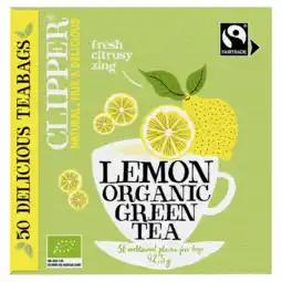 Albert Heijn Clipper Lemon organic green tea aanbieding