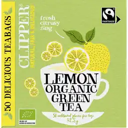 Albert Heijn Clipper Lemon organic green tea aanbieding
