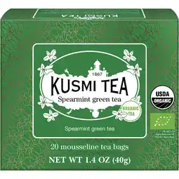 Albert Heijn Kusmi Tea Organic spearmint green tea aanbieding
