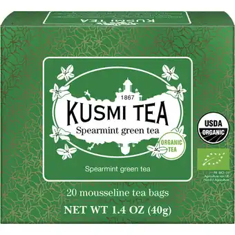 Albert Heijn Kusmi Tea Organic spearmint green tea aanbieding