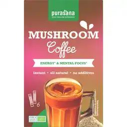 Albert Heijn Purasana Mushroom coffee oploskoffie aanbieding