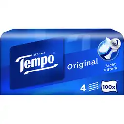 Albert Heijn Tempo Original box 4-laags zakdoeken aanbieding