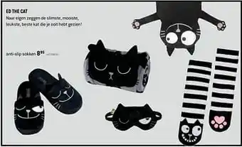 Freetime Ed the cat anti-slip sokken aanbieding