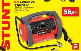 Hubo Accu Compressor POWDP7040 aanbieding