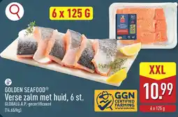 ALDI Golden seafood verse zalm met huid, aanbieding