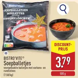 ALDI Bistro'Vite Soepballetjes aanbieding