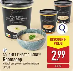 ALDI Gourmet finest cuisine roomsoep aanbieding
