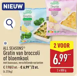 ALDI All Season Gratin van broccoli of bloemkool aanbieding