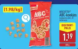 ALDI Biscotto ABC koekjes aanbieding