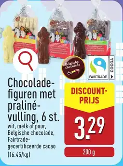 ALDI Chocolade figuren met praliné vulling aanbieding