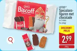 ALDI Lotus Speculoos figuren met chocolade aanbieding