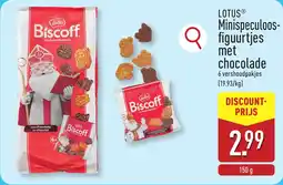 ALDI Lotus Mini Speculoos Figuurtjes met Chocolade aanbieding