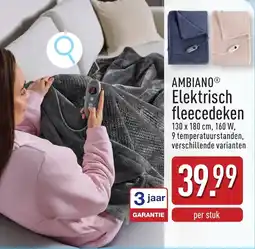 ALDI Ambiano Elektrisch Fleecedeken aanbieding