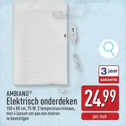 ALDI Ambiano Elektrisch onderdeken aanbieding